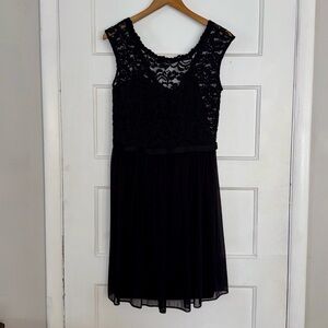 David's Bridal Lace Bodice Dress